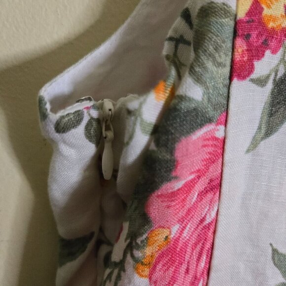 Cynthia Rowley 100% Linen Candy Rose Summer Sundress Size 6 - Picture 6 of 7